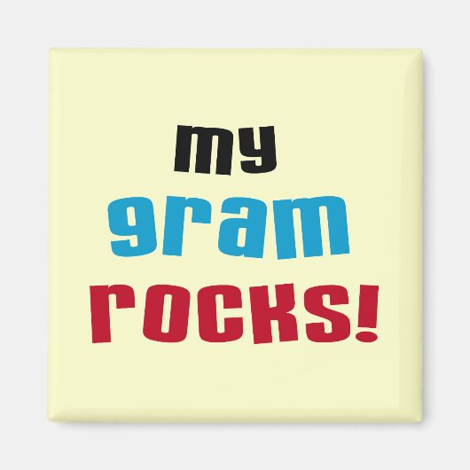 Mijn Gram Rocks T-shirts en geschenken Magneet (Voorkant)