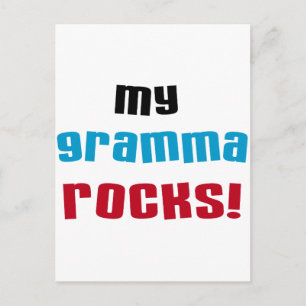 Mijn Gramma Rocks T-shirts en geschenken Briefkaart
