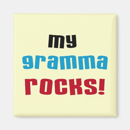 Mijn Gramma Rocks T-shirts en geschenken Magneet (Voorkant)