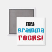 Mijn Gramma Rocks T-shirts en geschenken Magneet (Voorkant / Achterkant)