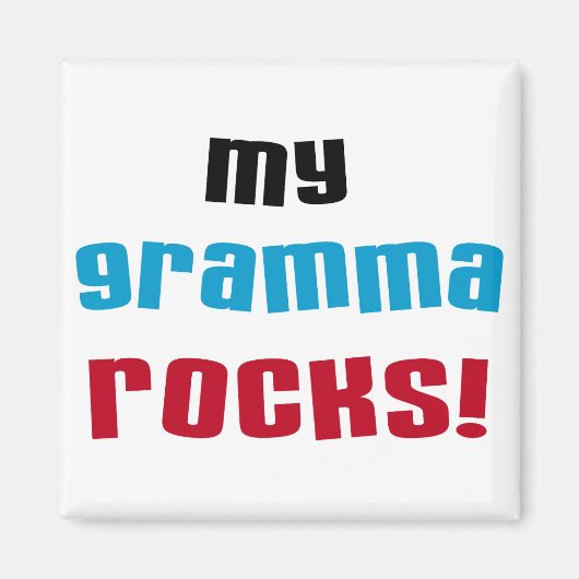 Mijn Gramma Rocks T-shirts en geschenken Magneet (Voorkant)