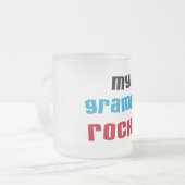 Mijn Gramma Rocks T-shirts en geschenken Matglas Koffiemok (Voorkant links)