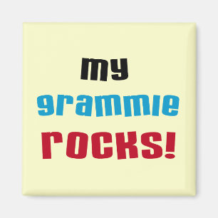 Mijn Grammie Rocks T shirten en cadeaus Magneet