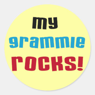 Mijn Grammie Rocks T shirten en cadeaus Ronde Sticker