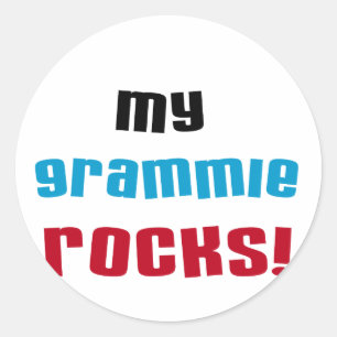 Mijn Grammie Rocks T shirten en cadeaus Ronde Sticker