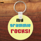 Mijn Grammie Rocks T shirten en cadeaus Sleutelhanger (Voorkant)