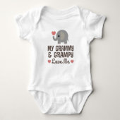 Mijn Grammy en Grampy Love Me Elephant Romper (Voorkant)