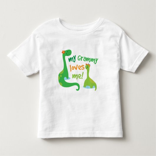 Mijn Grammy houdt van me Dinosaur Kinder Shirts (Voorkant)