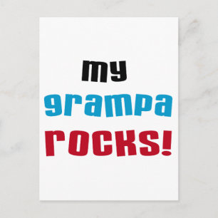 Mijn Grampa Rocks T shirten en geschenken Briefkaart