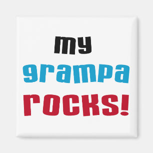 Mijn Grampa Rocks T shirten en geschenken Magneet
