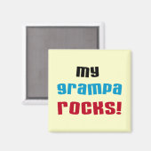 Mijn Grampa Rocks T shirten en geschenken Magneet (Voorkant / Achterkant)