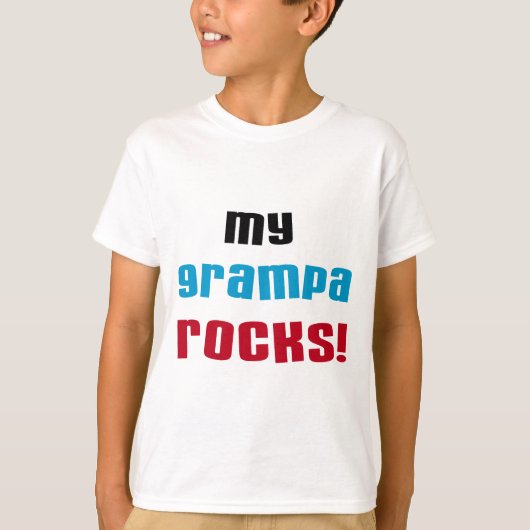 Mijn Grampa Rocks T shirten en geschenken T-shirt (Voorkant)