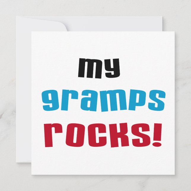 Mijn Gramps Rocks T-shirts en cadeautjes (Voorkant)