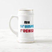 Mijn Gramps Rocks T-shirts en cadeautjes Bierpul (Links)