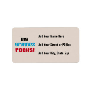 Mijn Gramps Rocks T-shirts en cadeautjes Etiket