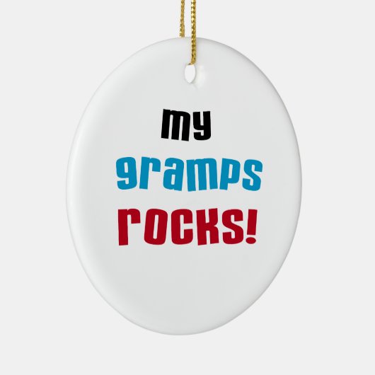 Mijn Gramps Rocks T-shirts en cadeautjes Keramisch Ornament (Rechts)