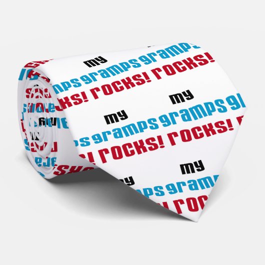 Mijn Gramps Rocks T-shirts en cadeautjes Stropdas (Opgerold)
