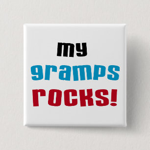 Mijn Gramps Rocks T-shirts en cadeautjes Vierkante Button 5,1 Cm
