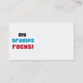 Mijn Gramps Rocks T-shirts en cadeautjes Visitekaartje (Achterkant)