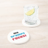 Mijn Gramps Rocks T-shirts en cadeautjes Zandsteen Onderzetter (Zijkant)