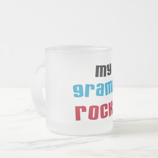Mijn Grampy Rocks T shirten en geschenken Matglas Koffiemok (Voorkant links)