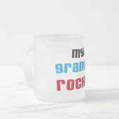 Mijn Granma Rocks T shirten en geschenken Matglas Koffiemok (Voorkant links)