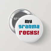 Mijn Granma Rocks T shirten en geschenken Ronde Button 5,7 Cm (Voorkant /achterkant)