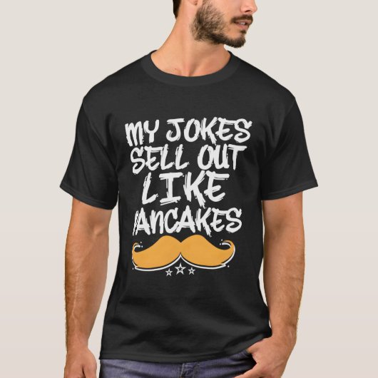 Mijn grappen verkopen uit als pannenkoeken Pap gra T-shirt (Voorkant)