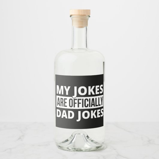 mijn grappen zijn vaders grappen likeurfles etiket (Voorkant)