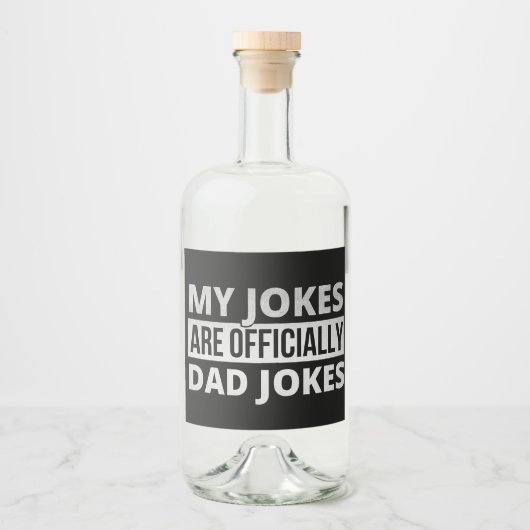 mijn grappen zijn vaders grappen likeurfles etiket (Voorkant)