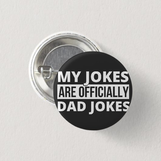 mijn grappen zijn vaders grappen ronde button 3,2 cm (Voorkant /achterkant)