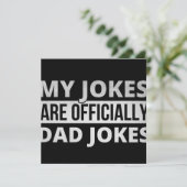 mijn grappen zijn vaders grappen save the date (Staand voorkant)