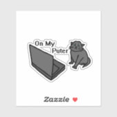 Mijn Grappige Computerkat Meme Sticker (Vel)
