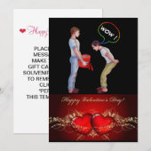 Mijn grappige homovriendje voor Valentijn Feestdagenkaart (Voorkant / Achterkant)