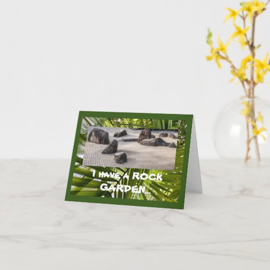 Mijn grappige rotstuin kaart (Gele Bloem)