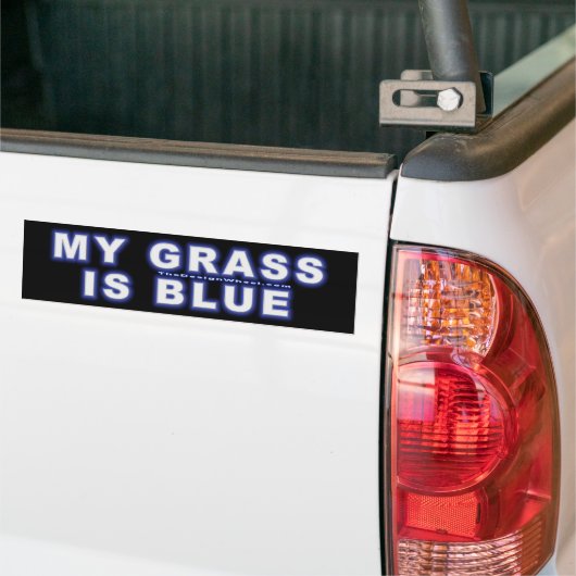 Mijn gras is blauw #12 bumpersticker (Op Truck)