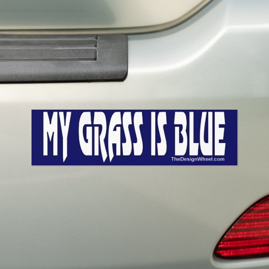 Mijn gras is blauw #7 bumpersticker (Op auto)