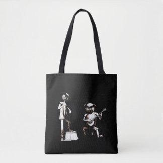 Mijn gras is blauw! (met bluegrassmusici) tote bag