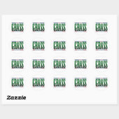 "Mijn gras is blauw" Ronde Sticker (Vel)