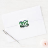 "Mijn gras is blauw" Ronde Sticker (Envelop)