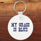 Mijn gras is blauw sleutelhanger (Voorkant)
