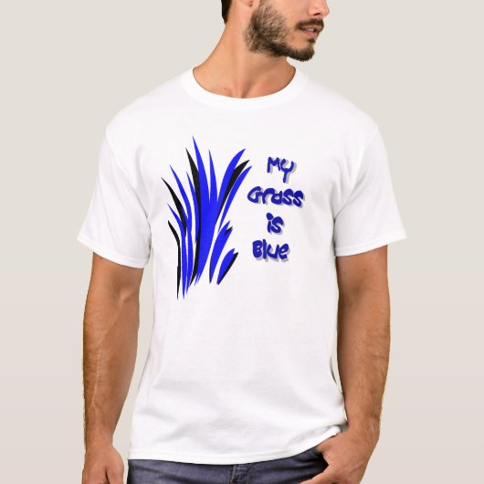 MIJN GRAS IS BLAUW T-SHIRT (Voorkant)