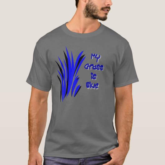 MIJN GRAS IS BLAUW T-SHIRT (Voorkant)