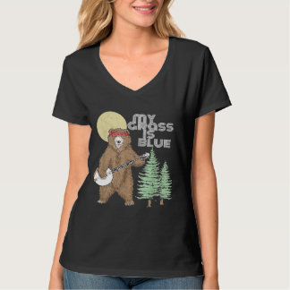 Mijn gras is Blue Banjo Beer Hippie Grizzly2 T-shirt