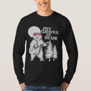 Mijn gras is Blue Banjo Beer Hippie Grizzly T-shirt