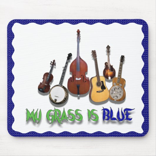 MIJN GRAS IS BLUE-MOUSEPAD MUISMAT (Voorkant)