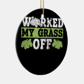 Mijn gras van de gras van de grasmaaie.. keramisch ornament (Rechts)