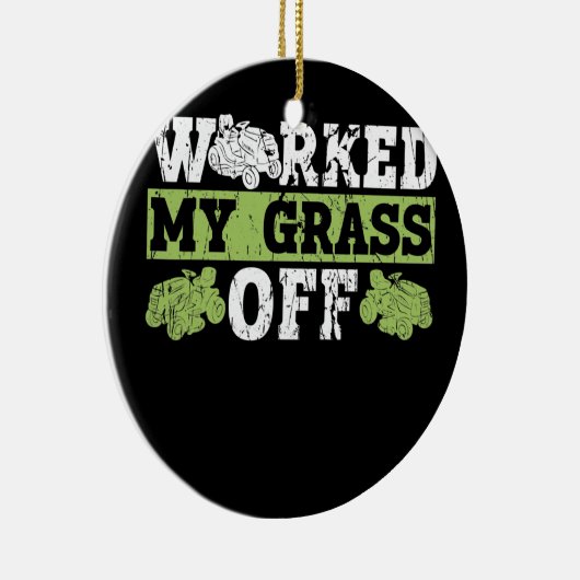 Mijn gras van de gras van de grasmaaie.. keramisch ornament (Rechts)