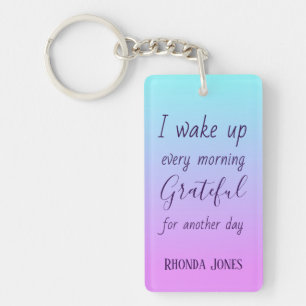 Mijn Grateful Pink Ombre Sleutelhanger