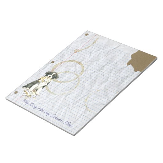 Mijn grens Collie Ate mijn Lesson Plan Notitieblok (Schuin)